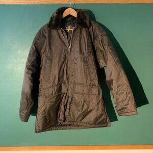 Law Pro Vintage 80s Law Enforcement Jacket Brown Faux Fur Quilted Lining Small